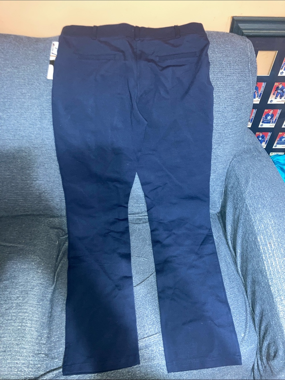 Betabrand Navy Stretch Long Leggings - Large - Picture 4 of 5